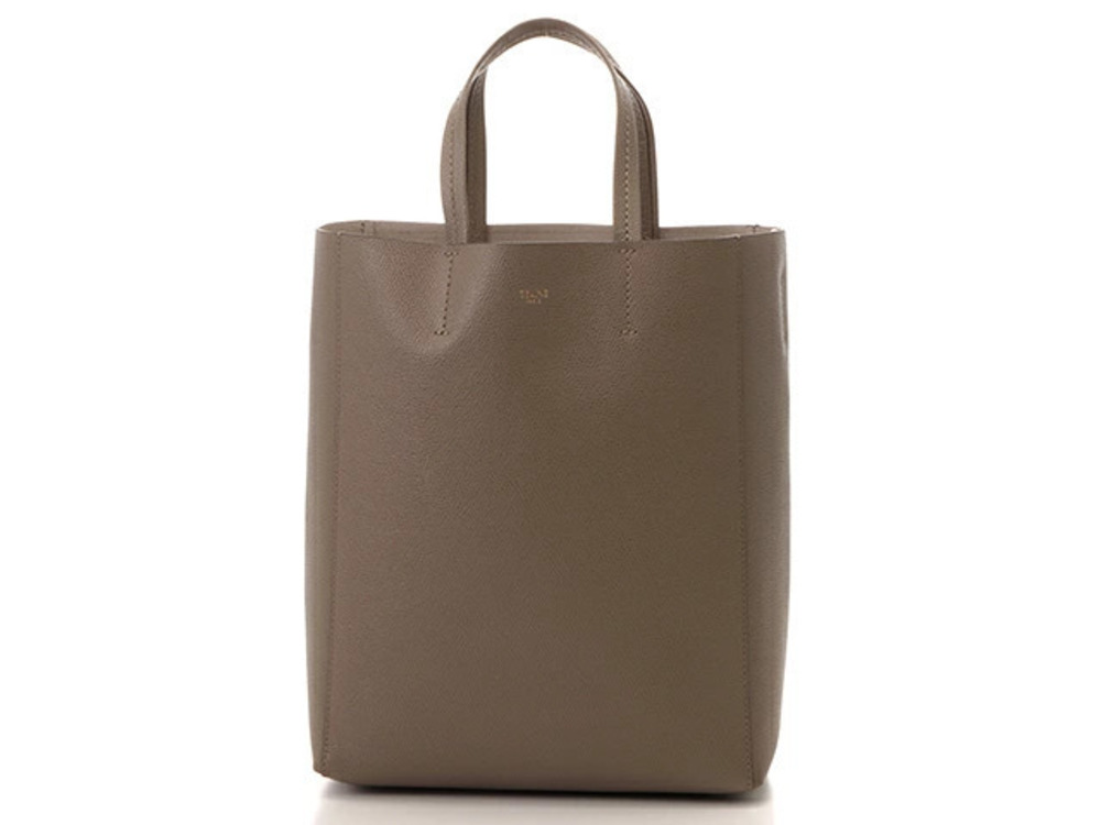Celine Cabas Tote Bag Taupe Gray Calfskin